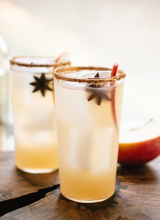 Spiced apple margaritas, just in time for the holidays! cookieandkate.com