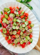 Watermelon Salad with Herbed Yogurt Sauce