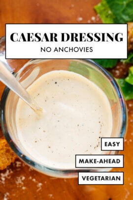 Caesar salad dressing recipe (no anchovies)