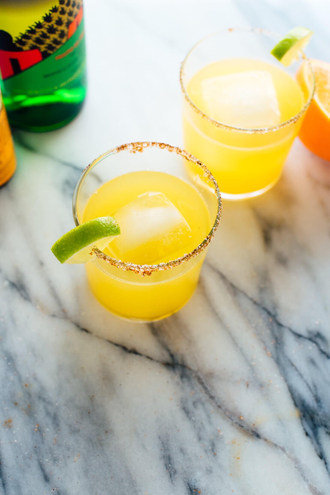 This mezcalita recipe is made with fresh orange juice, lime juice, and of course, mezcal! Get this #cocktail recipe at cookieandkate.com