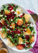 Pomegranate & Pear Green Salad with Ginger Dressing