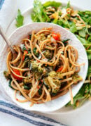 Spinach Pasta with Roasted Broccoli & Bell Pepper