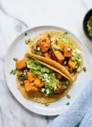 Sweet Potato & Black Bean Tacos with Avocado-Pepita Dip