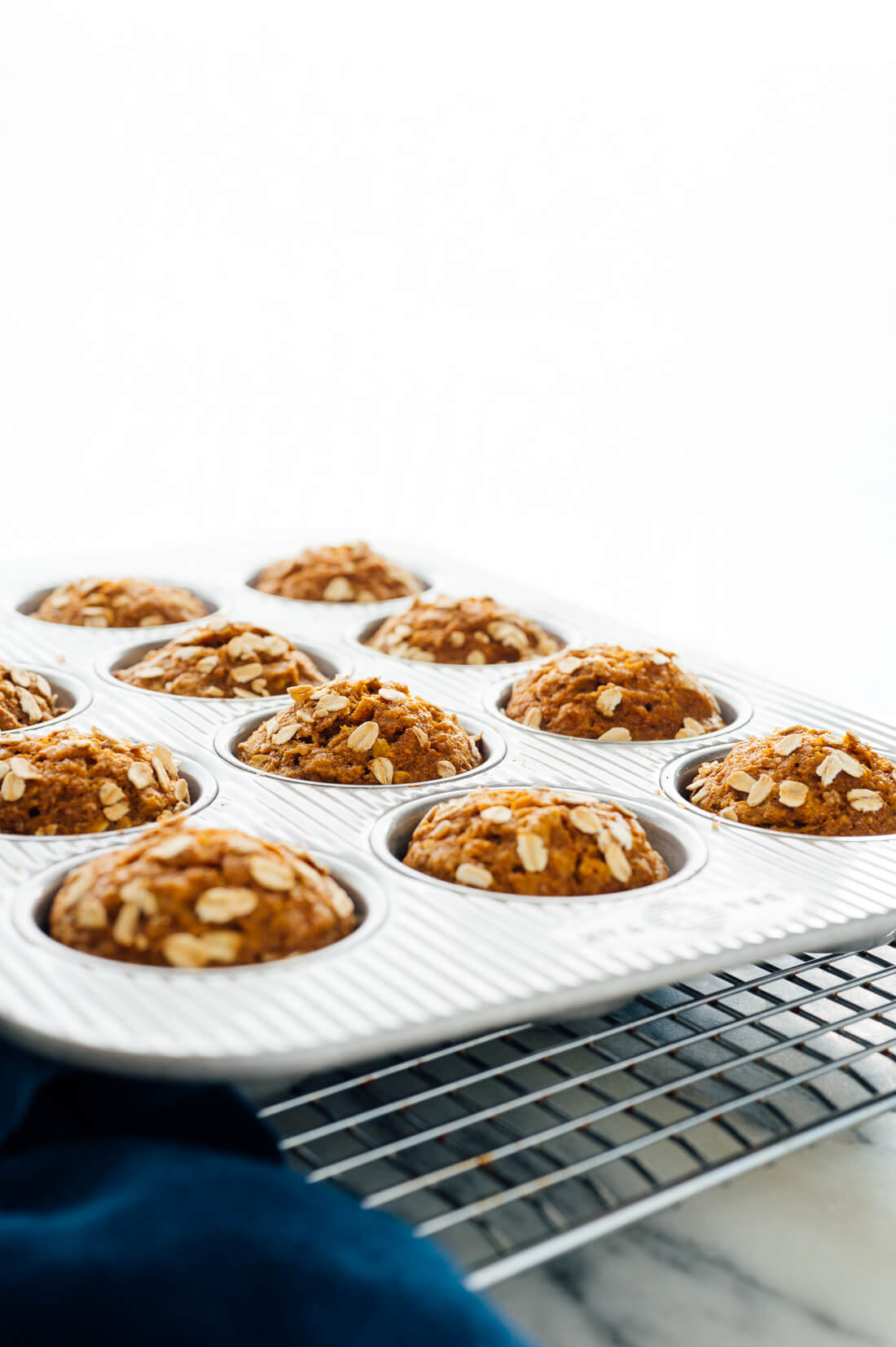 whole grain, naturally sweetened pumpkin muffins
